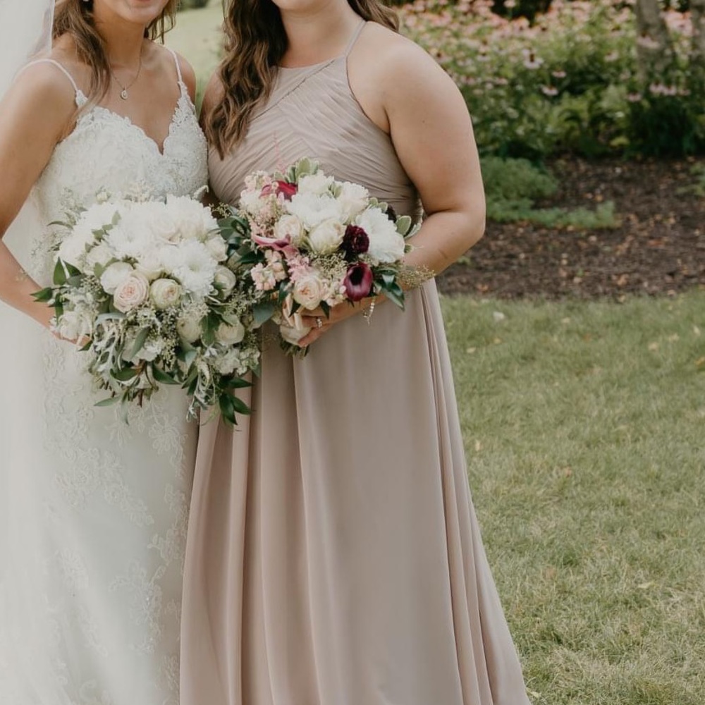 AZAZIE “GINGER” Bridesmaid Dress in Taupe